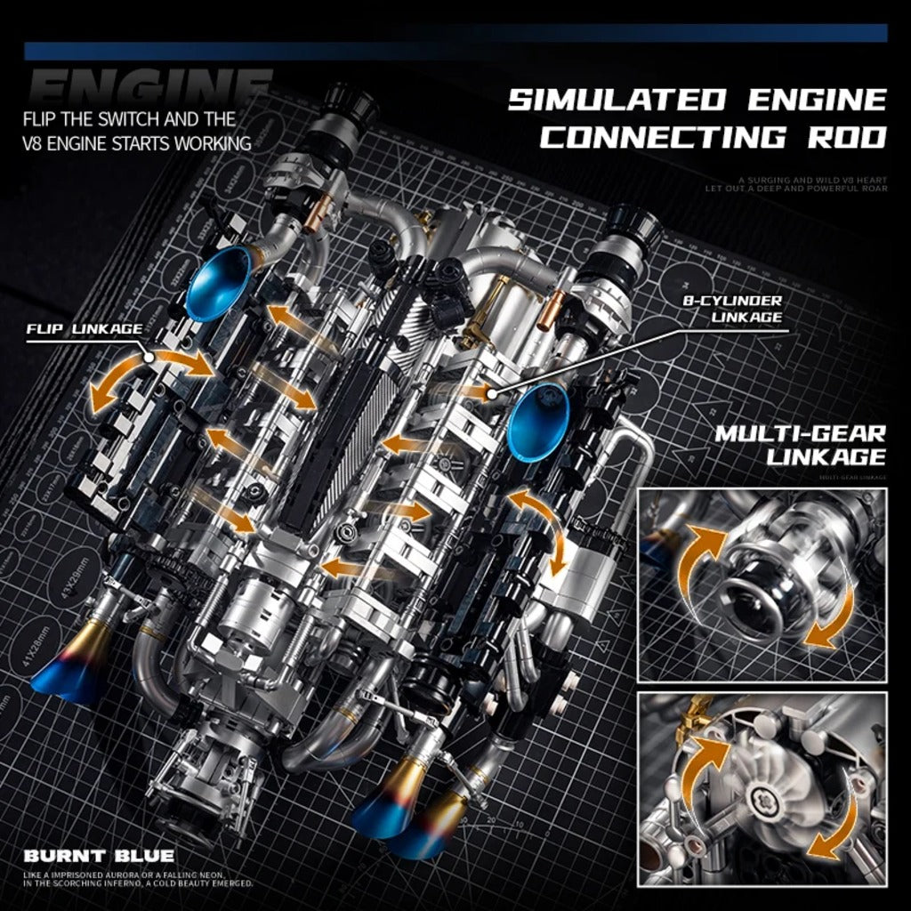 EiKee Piston V8 Engine (Y15002) building set - view 5
