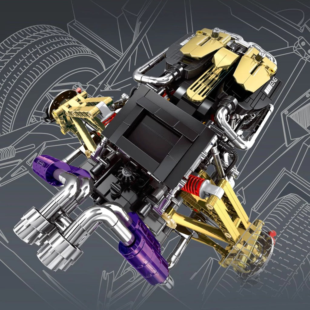 EiKee V12 Engine (Y15004) building set - view 2