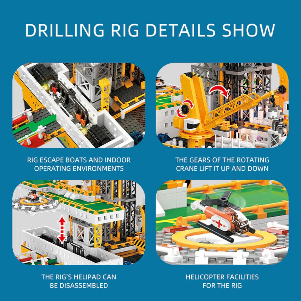 JIESTAR Bluewhale Drilling Platform (JJ9135) building set - view 5