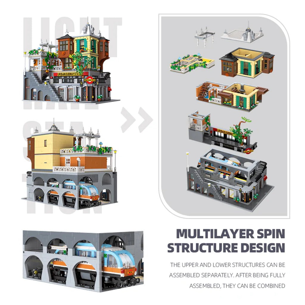 JIESTAR City Light Rail Station (89129) building set - view 4