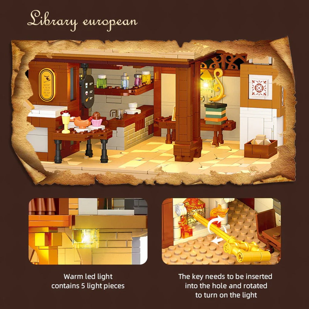 JIESTAR Medieval European Style Libraries (57016) building set - view 4