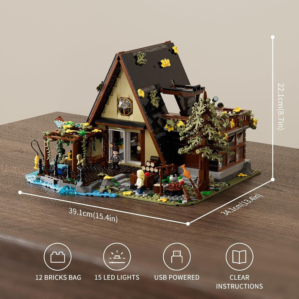 Lumibricks A-Frame Cabin (F9013) building set - view 2