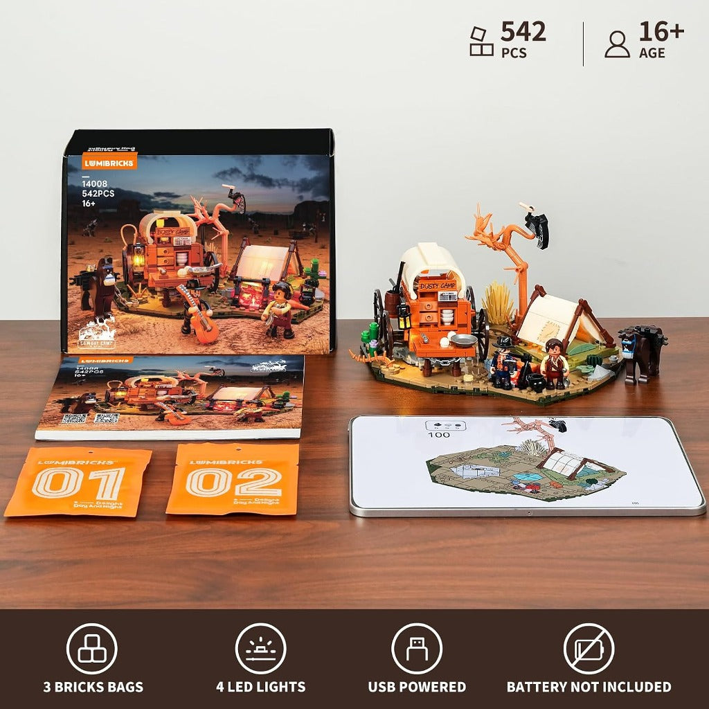 Lumibricks Cowboy Camp (F9076) building set - view 5