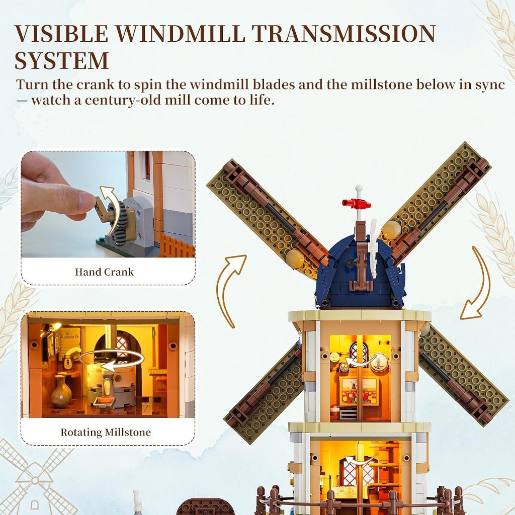 Lumibricks Dutch Windmill Millhouse (16012) building set - view 2