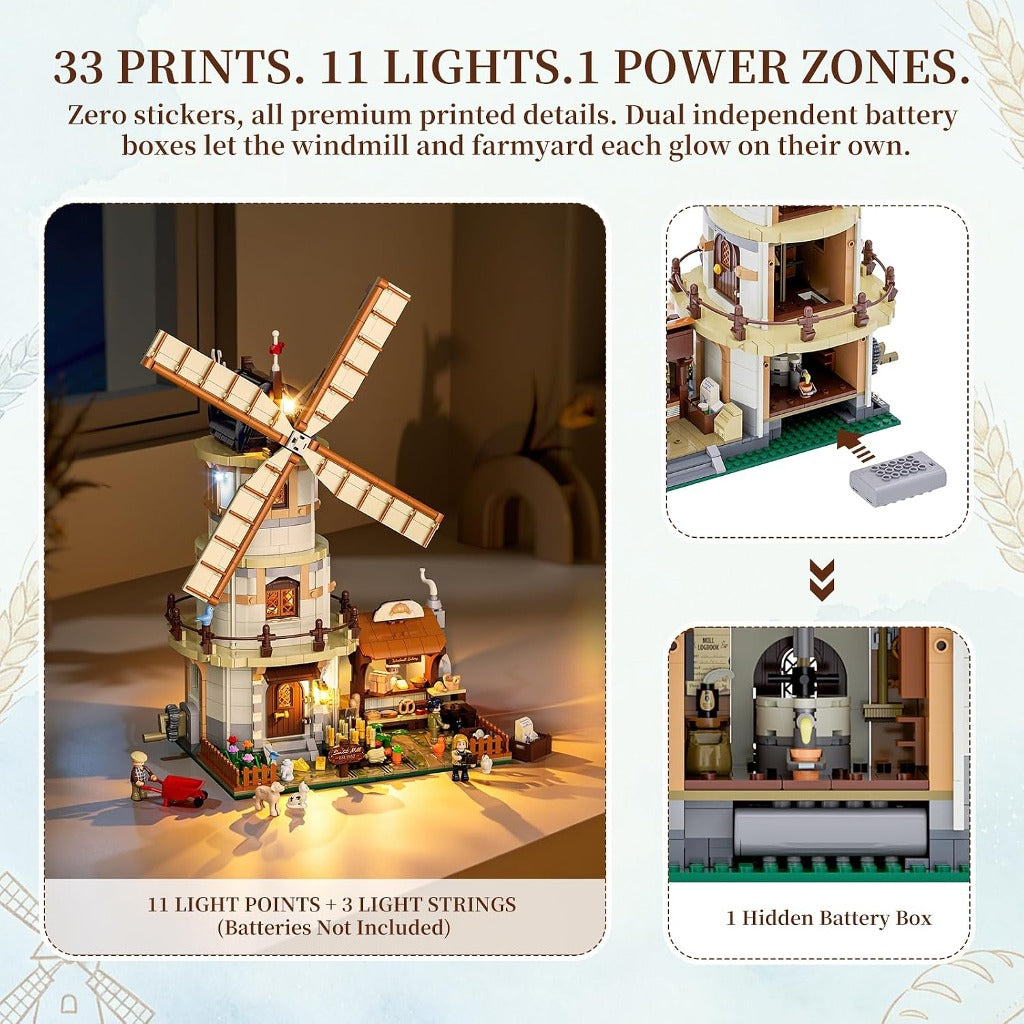 Lumibricks Dutch Windmill Millhouse (16012) building set - view 4