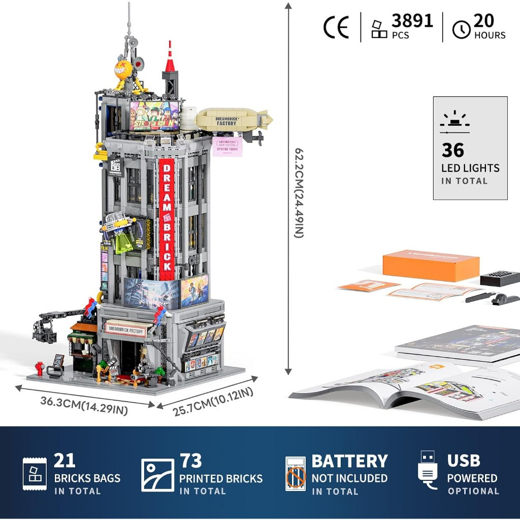 Lumibricks Film Studio Tower (19015) building set - view 2