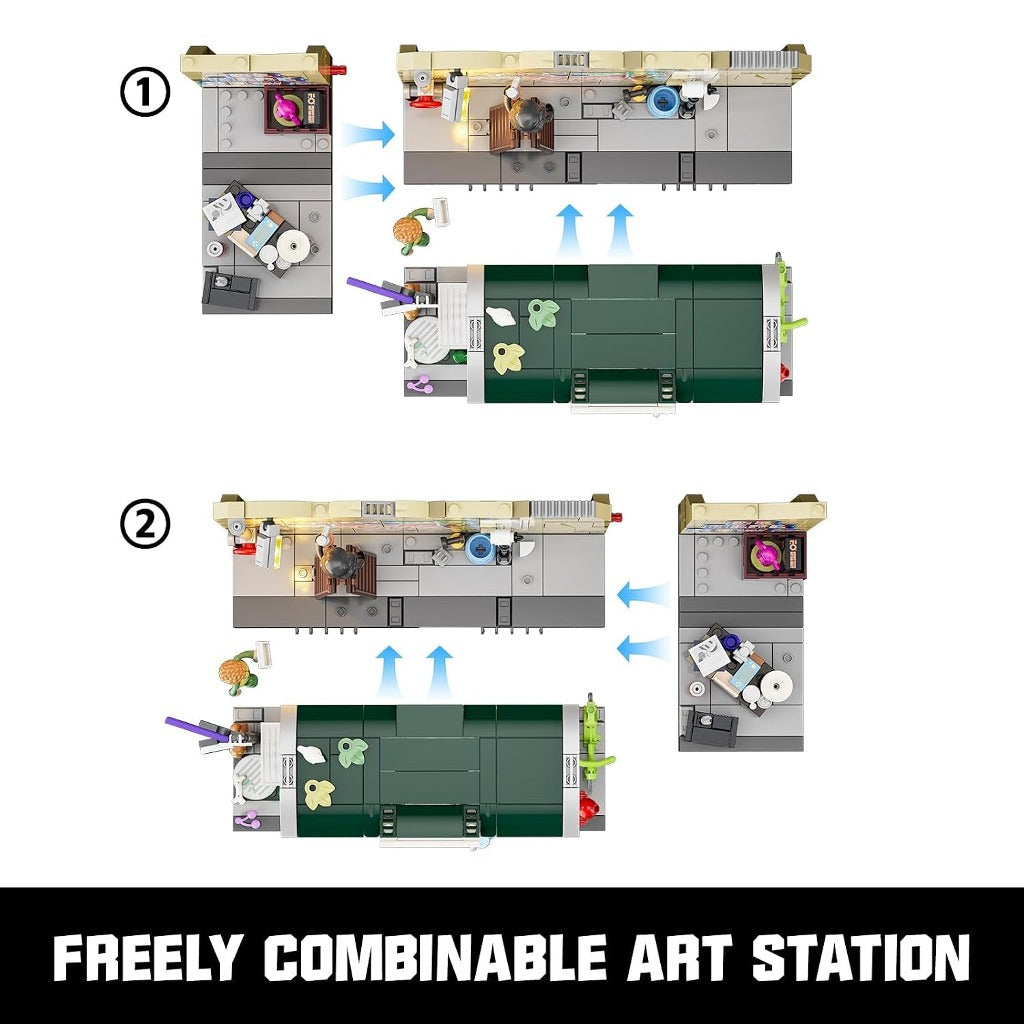 Lumibricks Graffiti Bus Stop (F9066) building set - view 7