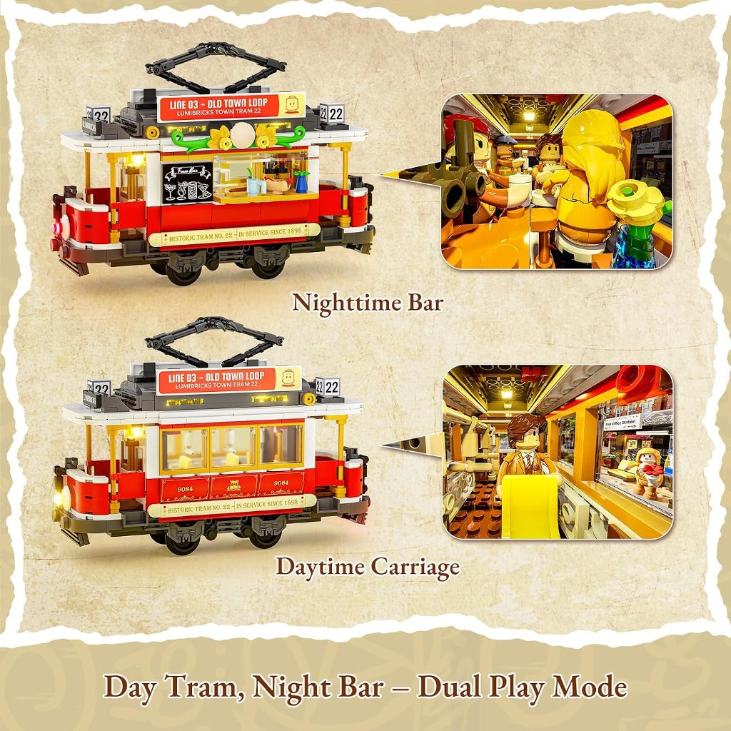 Lumibricks Heritage Tram and Station (L9084) building set - view 3