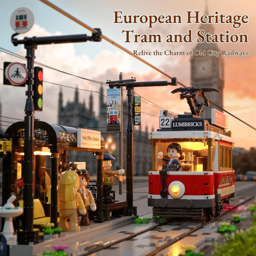 Lumibricks Heritage Tram and Station (L9084) building set - view 5