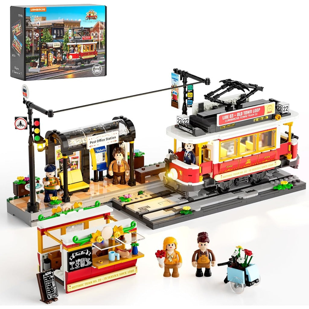 Lumibricks Heritage Tram and Station (L9084) building set