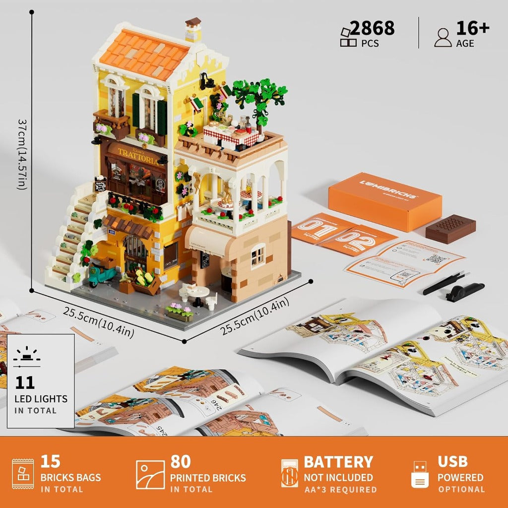 Lumibricks Italian Homestyle Restaurant (15010) building set - view 6