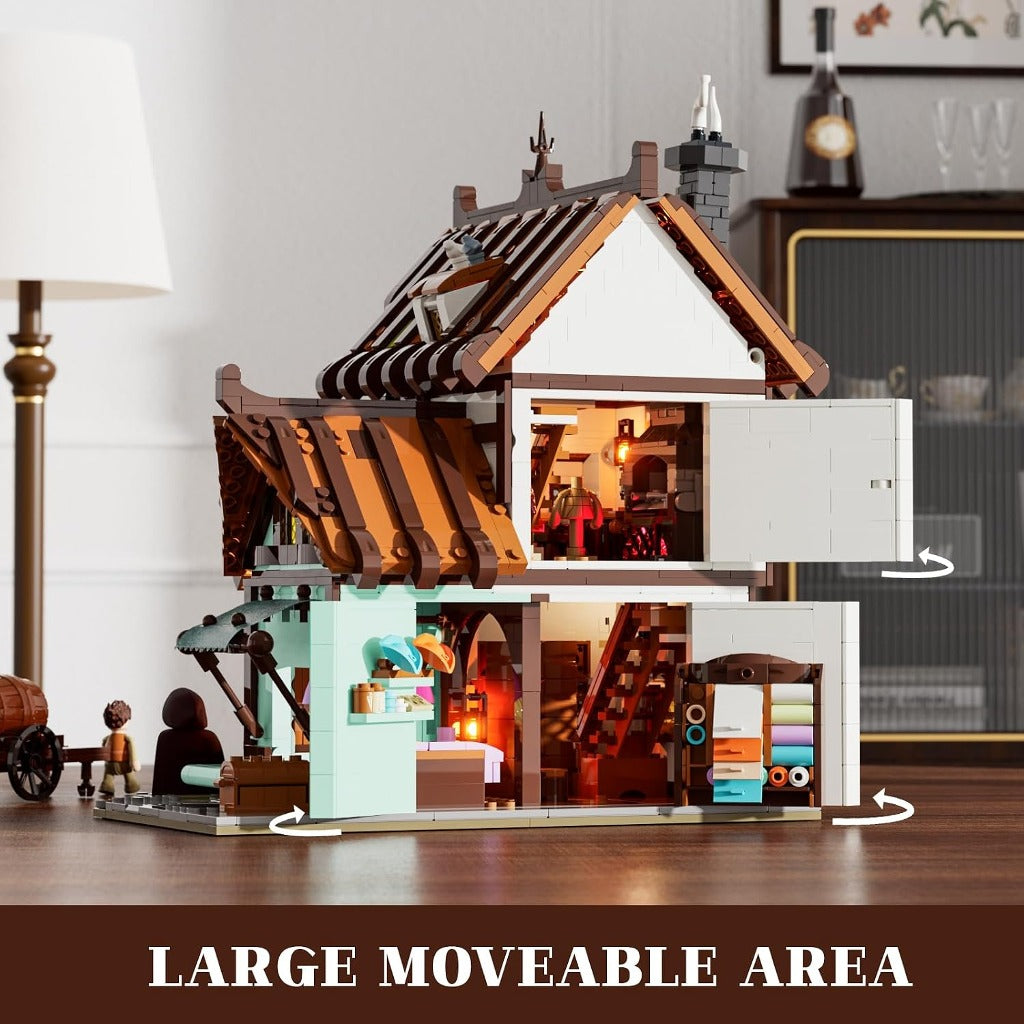 Lumibricks Medieval Tailor Shop (F9038) building set - view 2