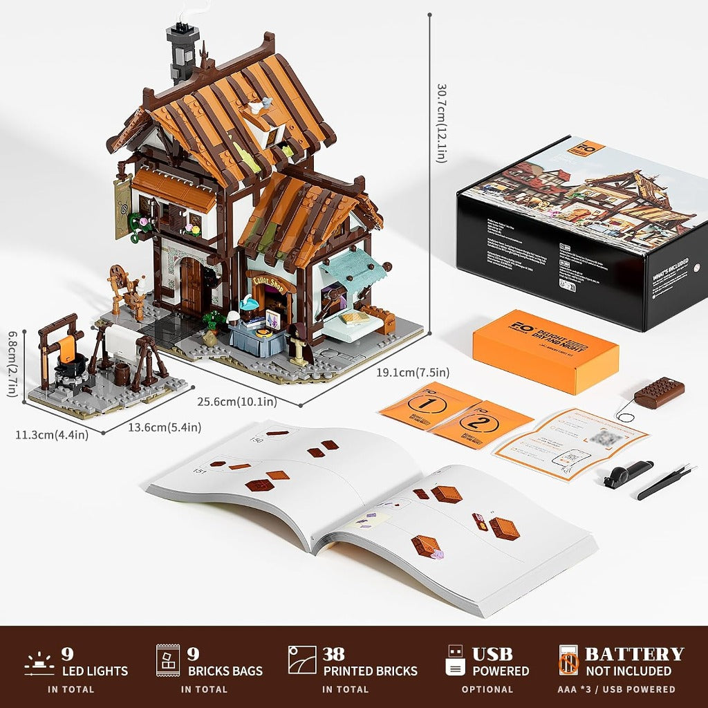 Lumibricks Medieval Tailor Shop (F9038) building set - view 3