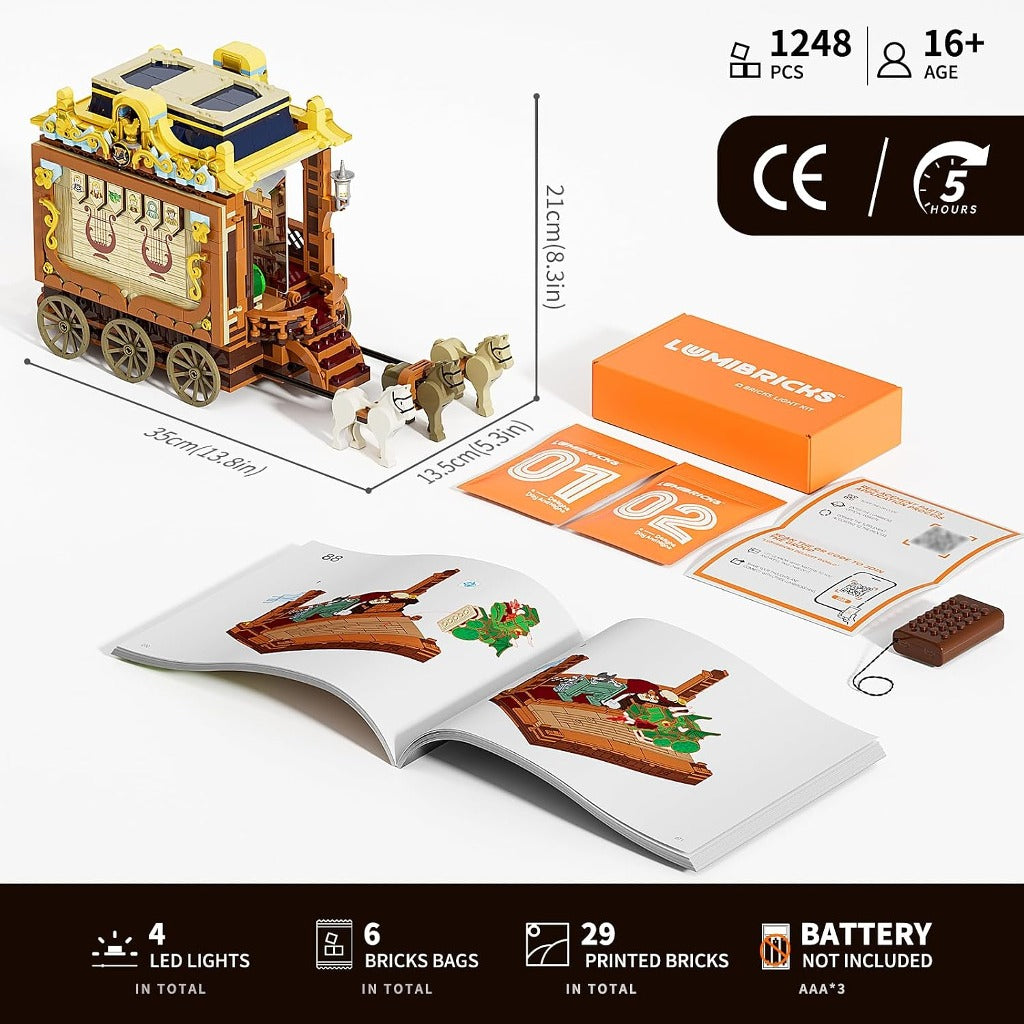 Lumibricks Medieval Troupe Carriage (L9063) building set - view 3
