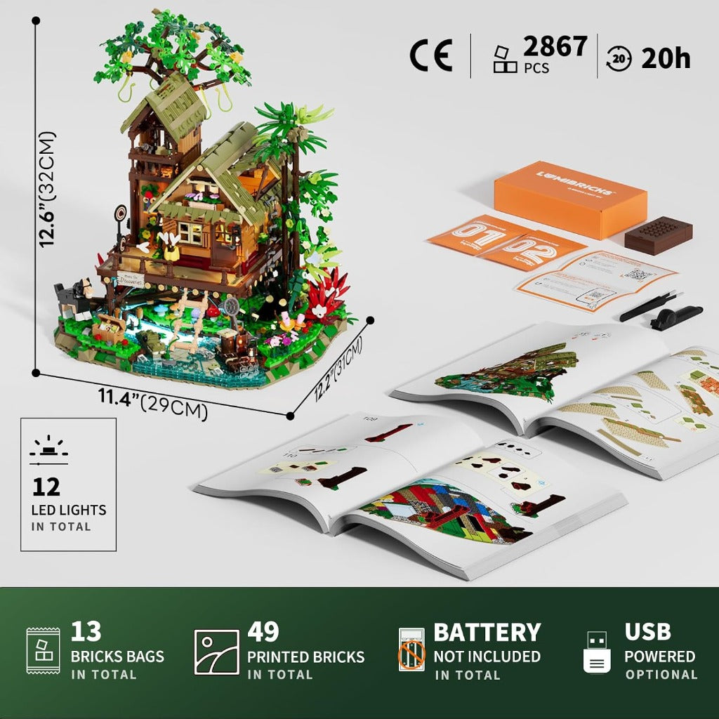 Lumibricks Misty Forest Cabin (10015) building set - view 7