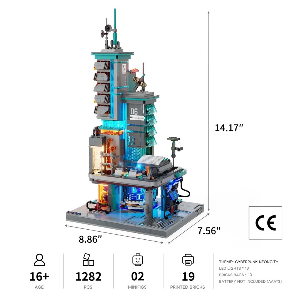 Lumibricks Neon Tech Station (17010) building set - view 7