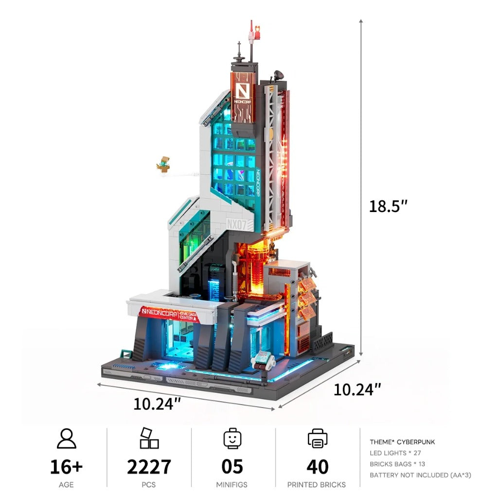 Lumibricks Neon Tech Tower (17011) building set - view 8