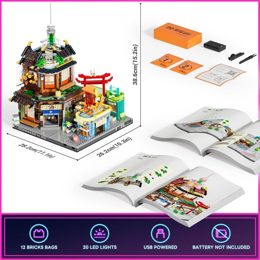 Lumibricks Neoncity Izakaya Steampunk (F9073) building set - view 5