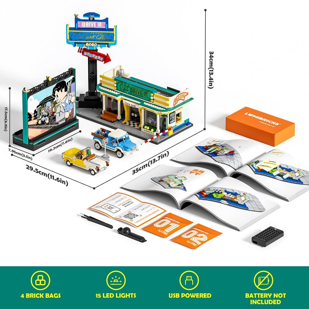 Lumibricks Night Glow Drive-in (L9081) building set - view 3