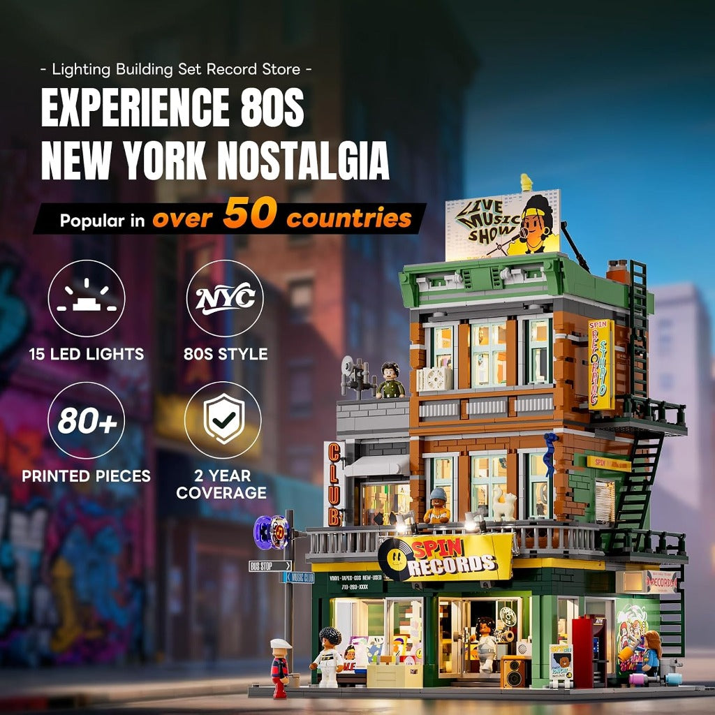 Lumibricks Record Store (F9058) building set - view 2