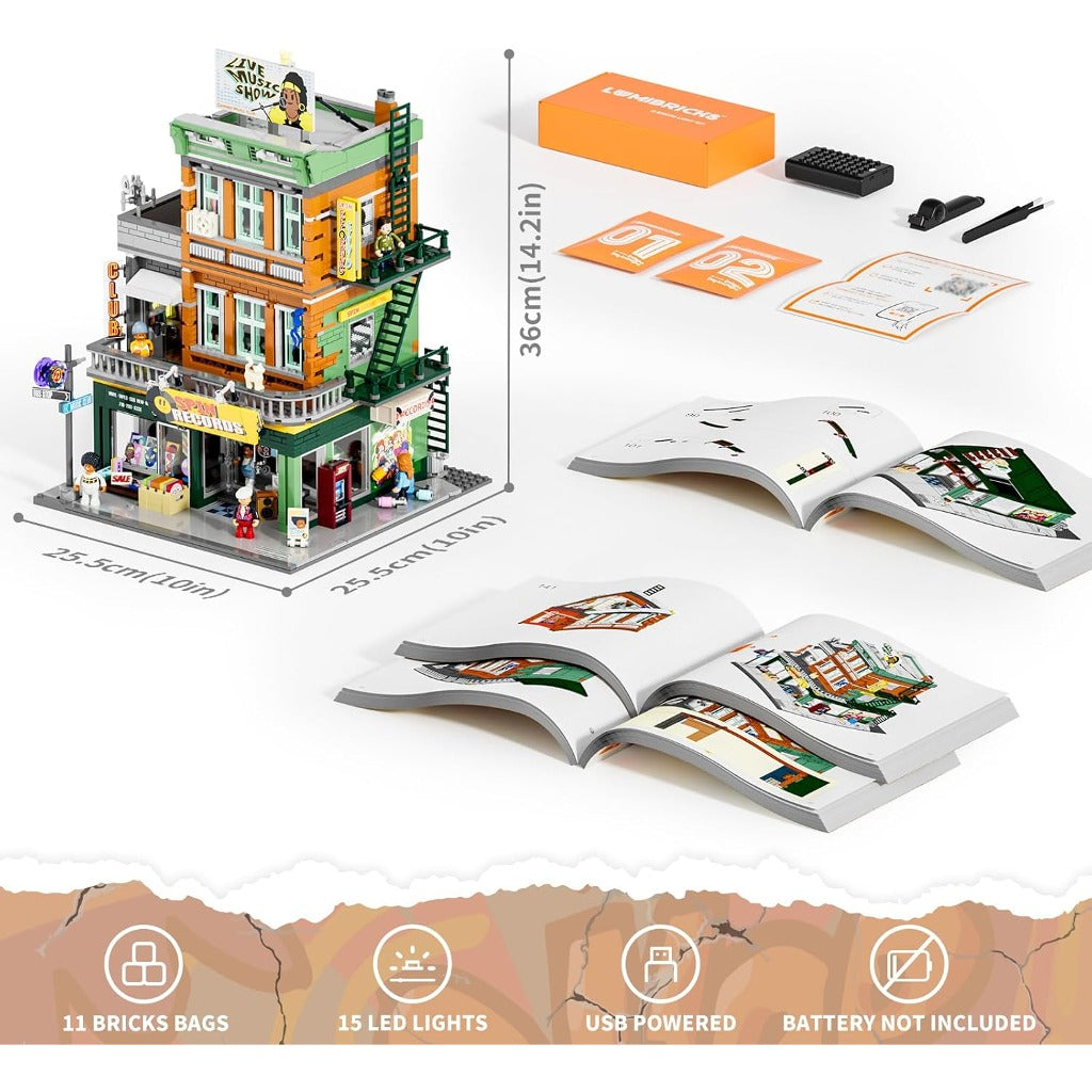 Lumibricks Record Store (F9058) building set - view 6