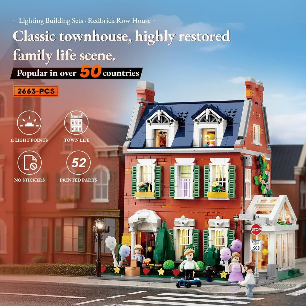 Lumibricks Redbrick Row House (15009) building set - view 3