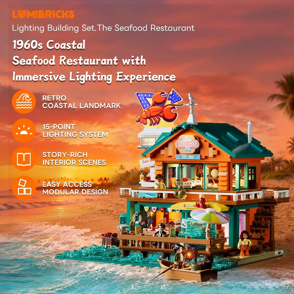 Lumibricks Seafood Restaurant (18010) building set - view 6