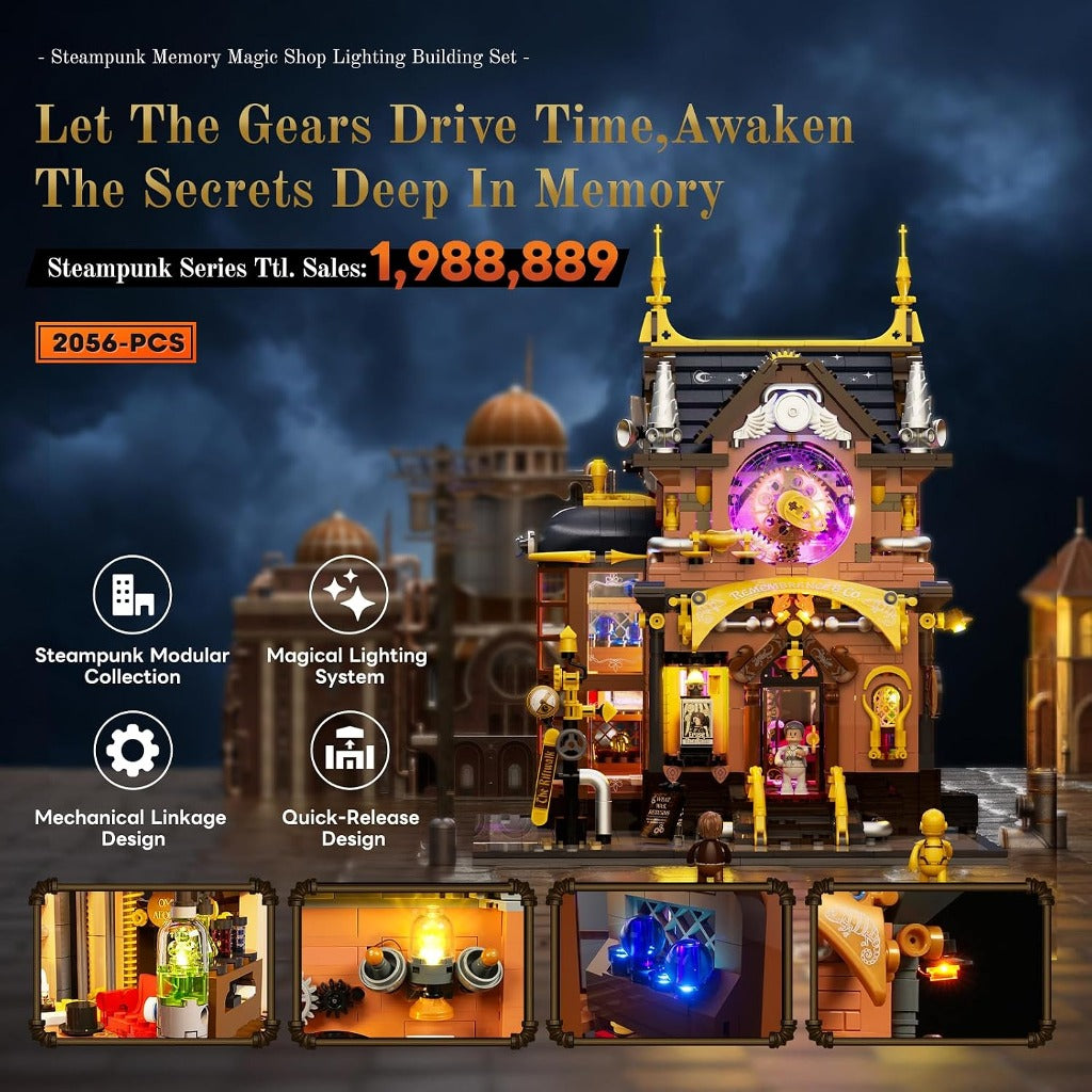 Lumibricks Steampunk Memory Magic Shop (11013) building set - view 3