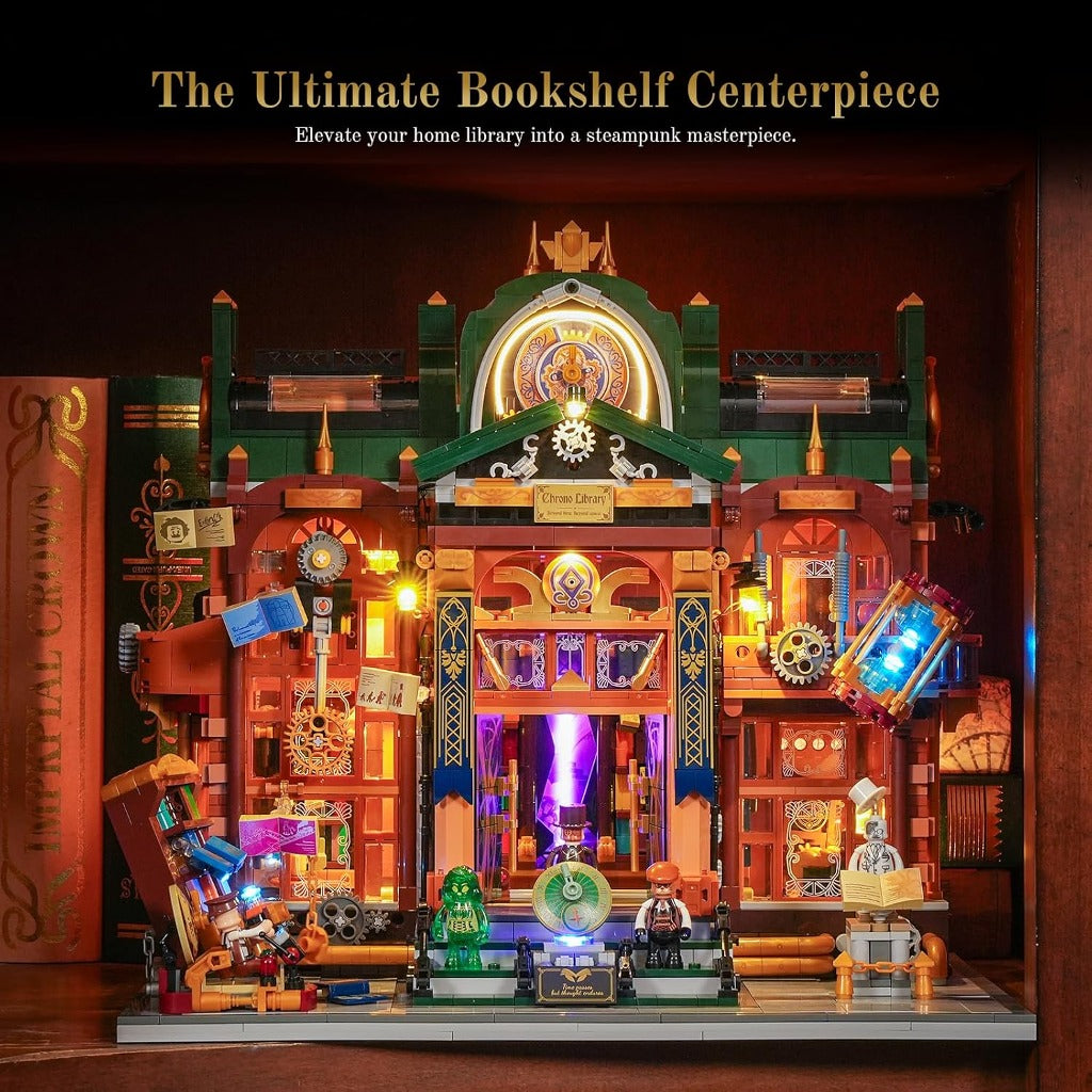 Lumibricks Steampunk Time Rift Library (11012) building set - view 7