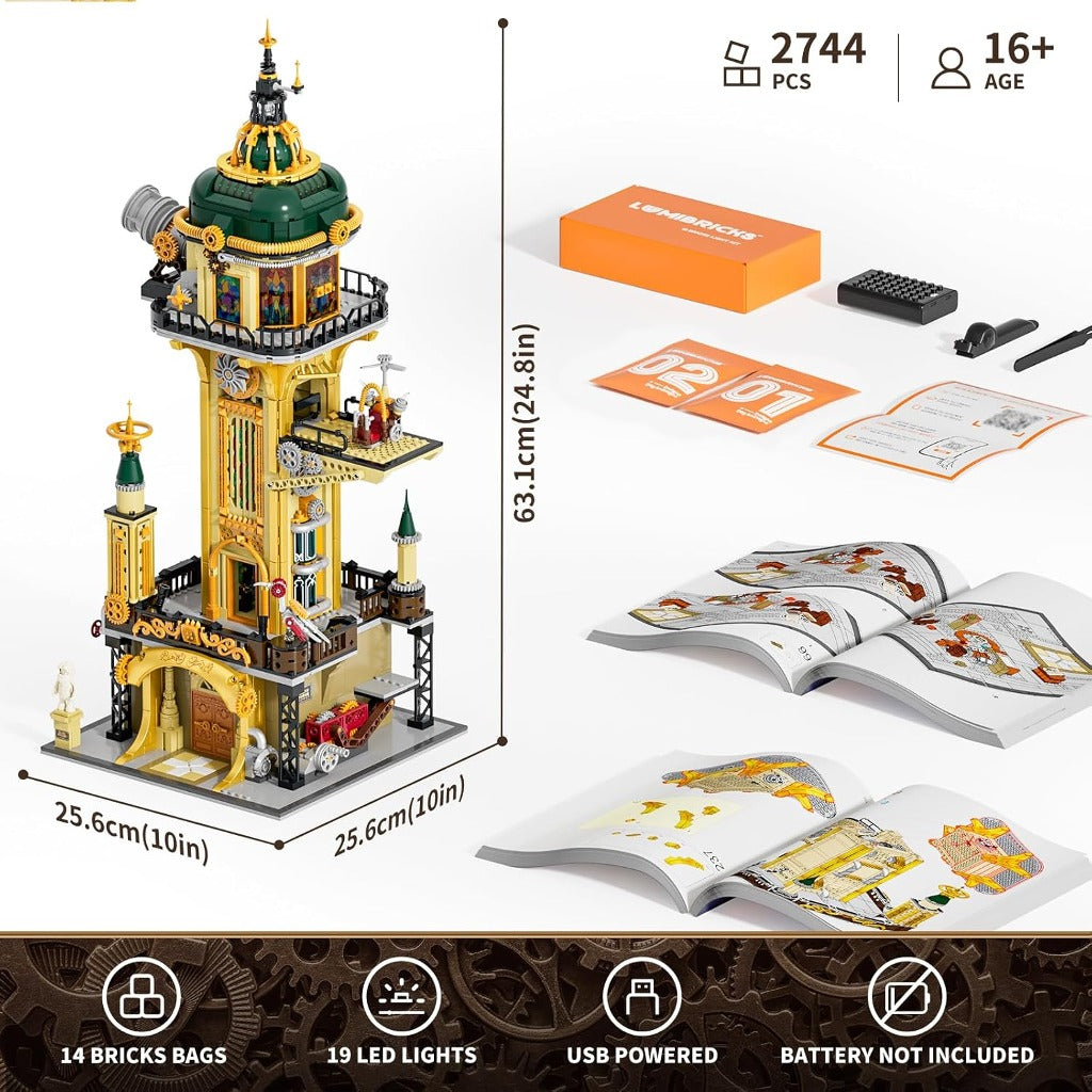 Lumibricks Steampunk Watch Tower (F9070) building set - view 4
