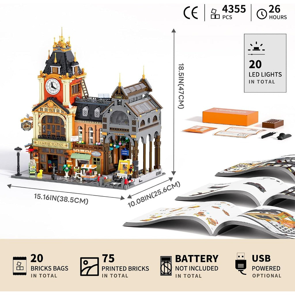 Lumibricks Train Station (15017) building set - view 3