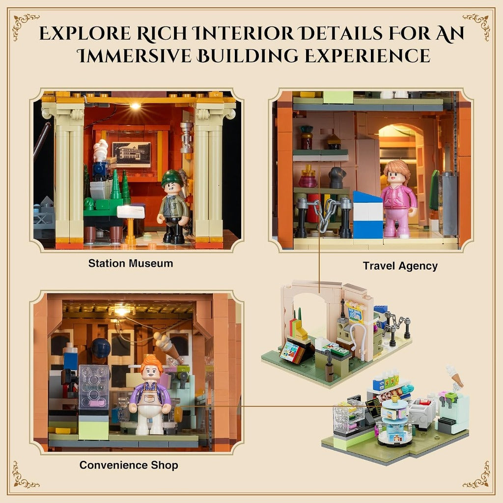 Lumibricks Train Station (15017) building set - view 5
