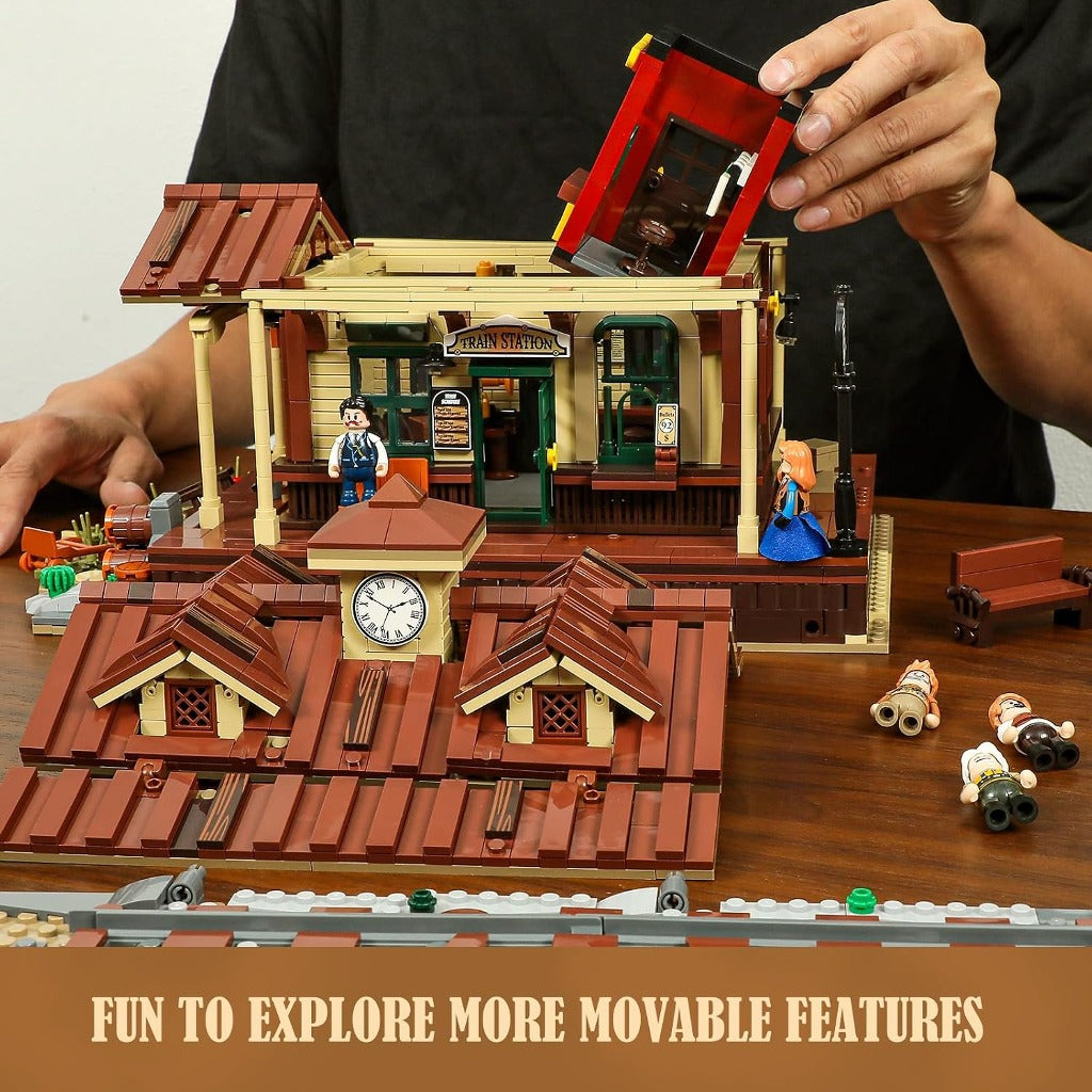 Lumibricks West Train Station (F9039) building set - view 2