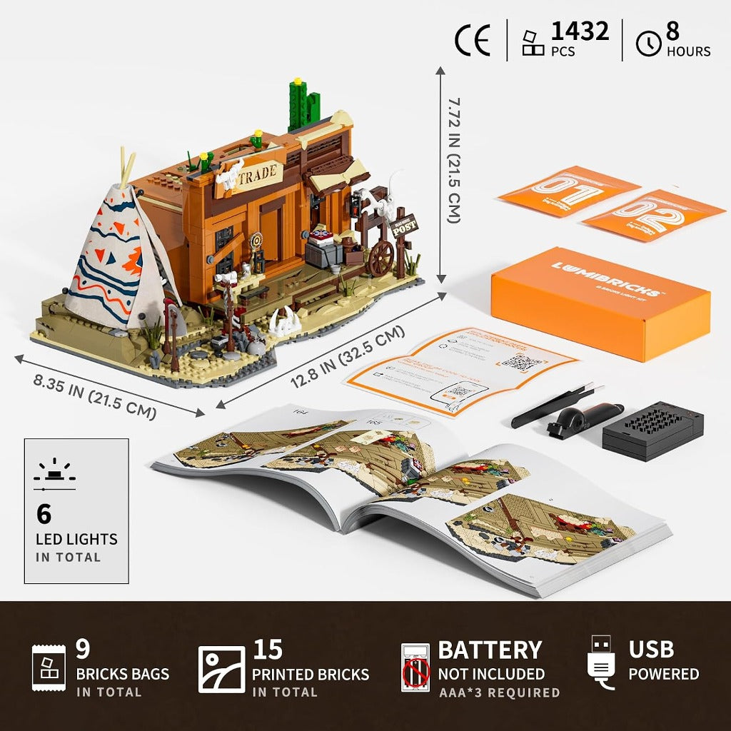 Lumibricks Western Fur Trading Post (14018) building set - view 2