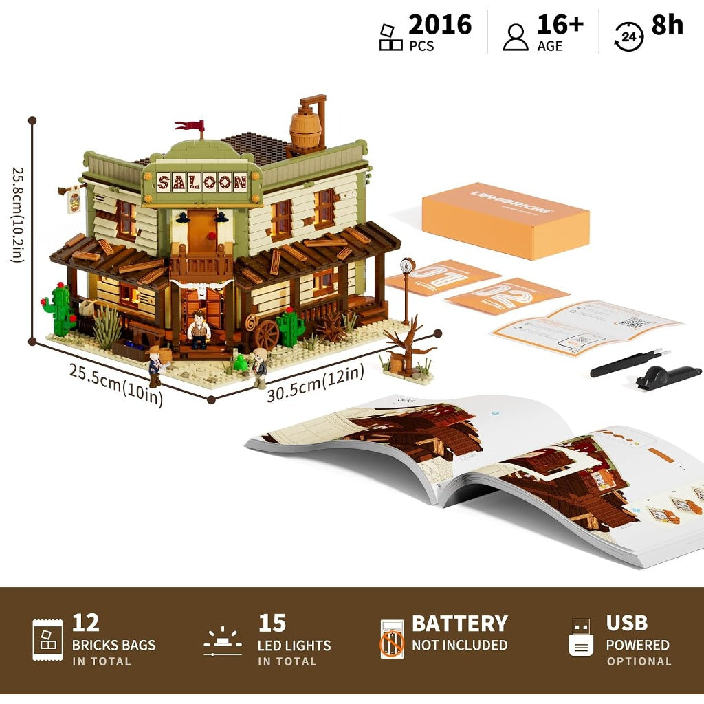Lumibricks Western Saloon (F9021) building set - view 2