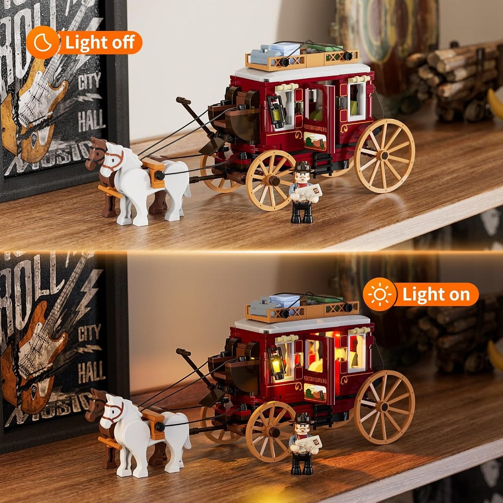 Lumibricks Western Stagecoach (F9052) building set - view 3