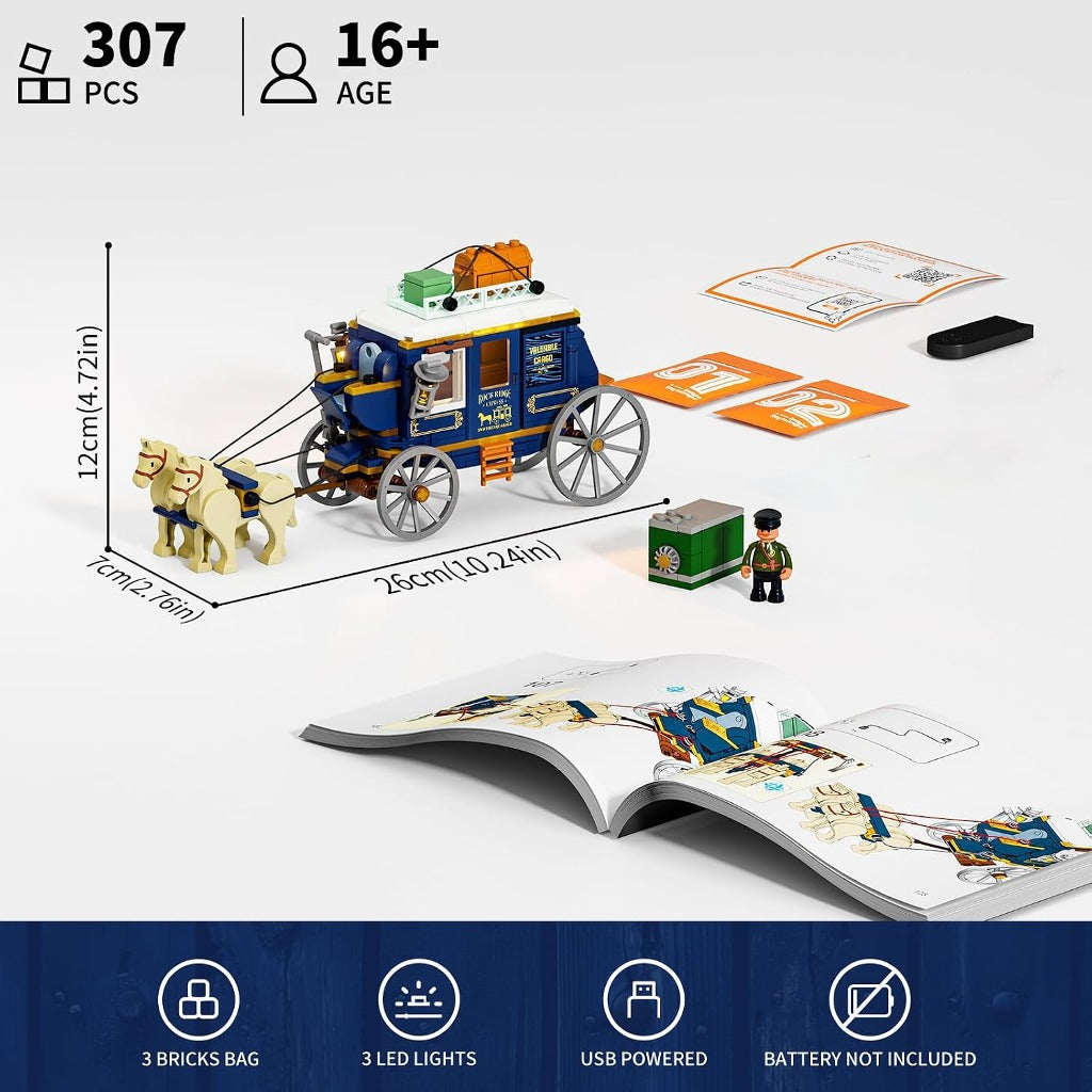 Lumibricks Western Treasure Stagecoach (L9099) building set - view 2