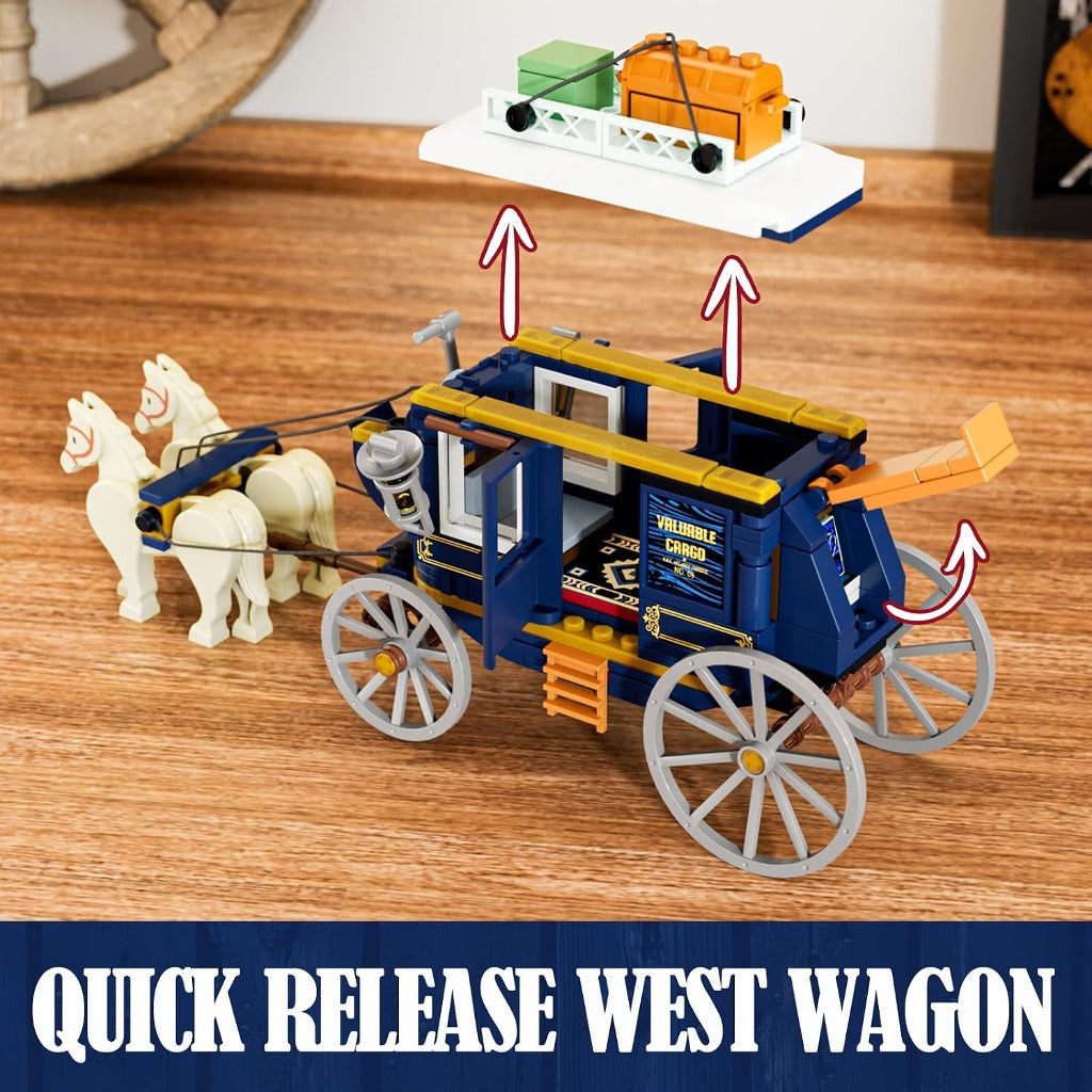Lumibricks Western Treasure Stagecoach (L9099) building set - view 3