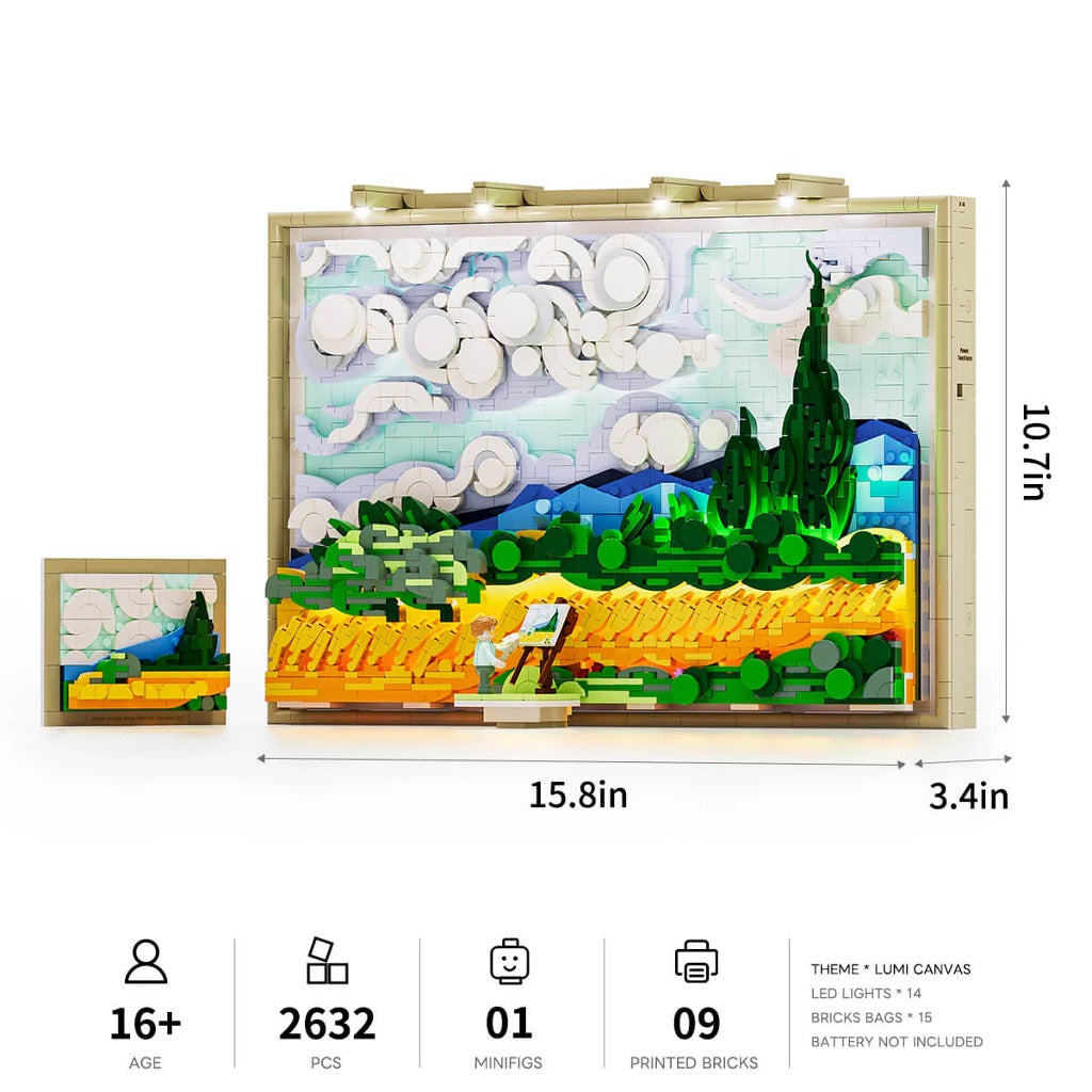 Lumibricks Wheat Field with Cypresses (21001) building set - view 6