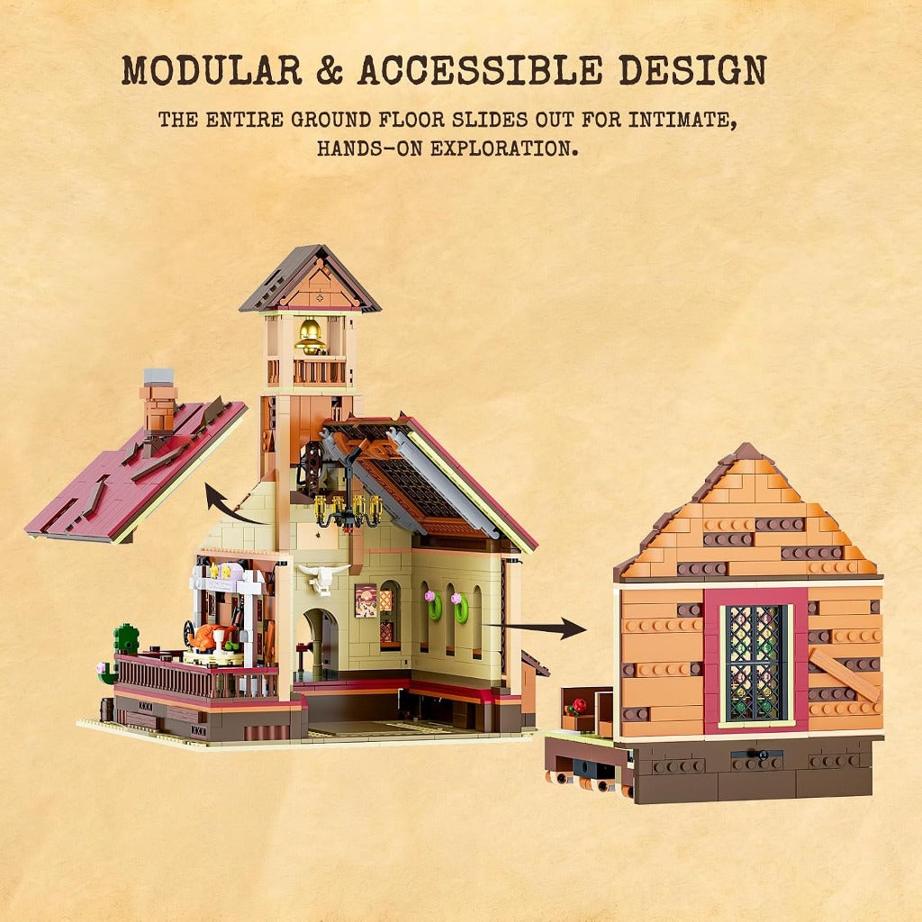 Lumibricks Wild West Meeting Hall (14016) building set - view 6