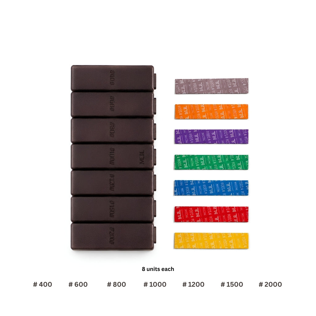 MJL 7-Grit Sanding Sponge Paper Set with Storage Box