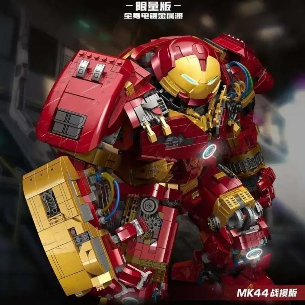 MOC 991 Hulkbuster MK44 Mech (Chrome Battle Damaged Version) building set