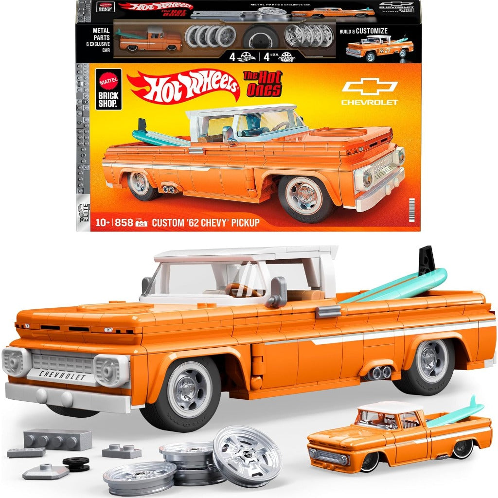 Mattel Brick Shop Hot Wheels Custom 62 Chevy Pickup building set