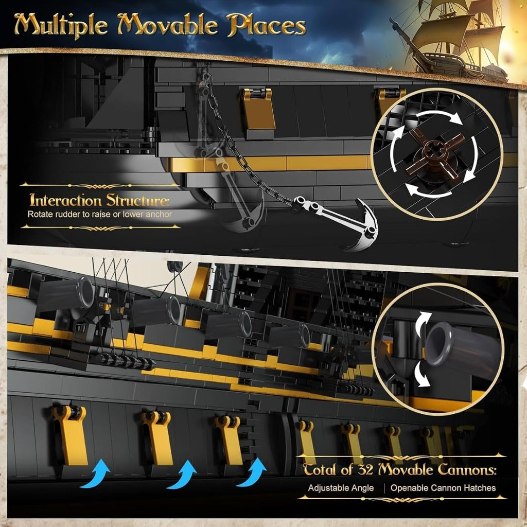 Mould King Black Pirate Ship (13186) building set - view 5