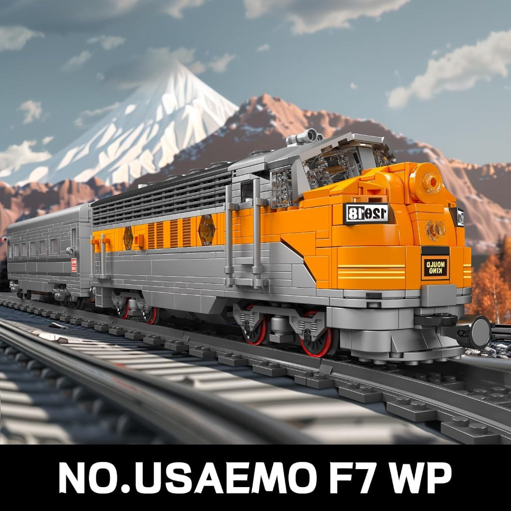 Mould King Diesel locomotive USA EMD F7 WP (12018) building set - view 2