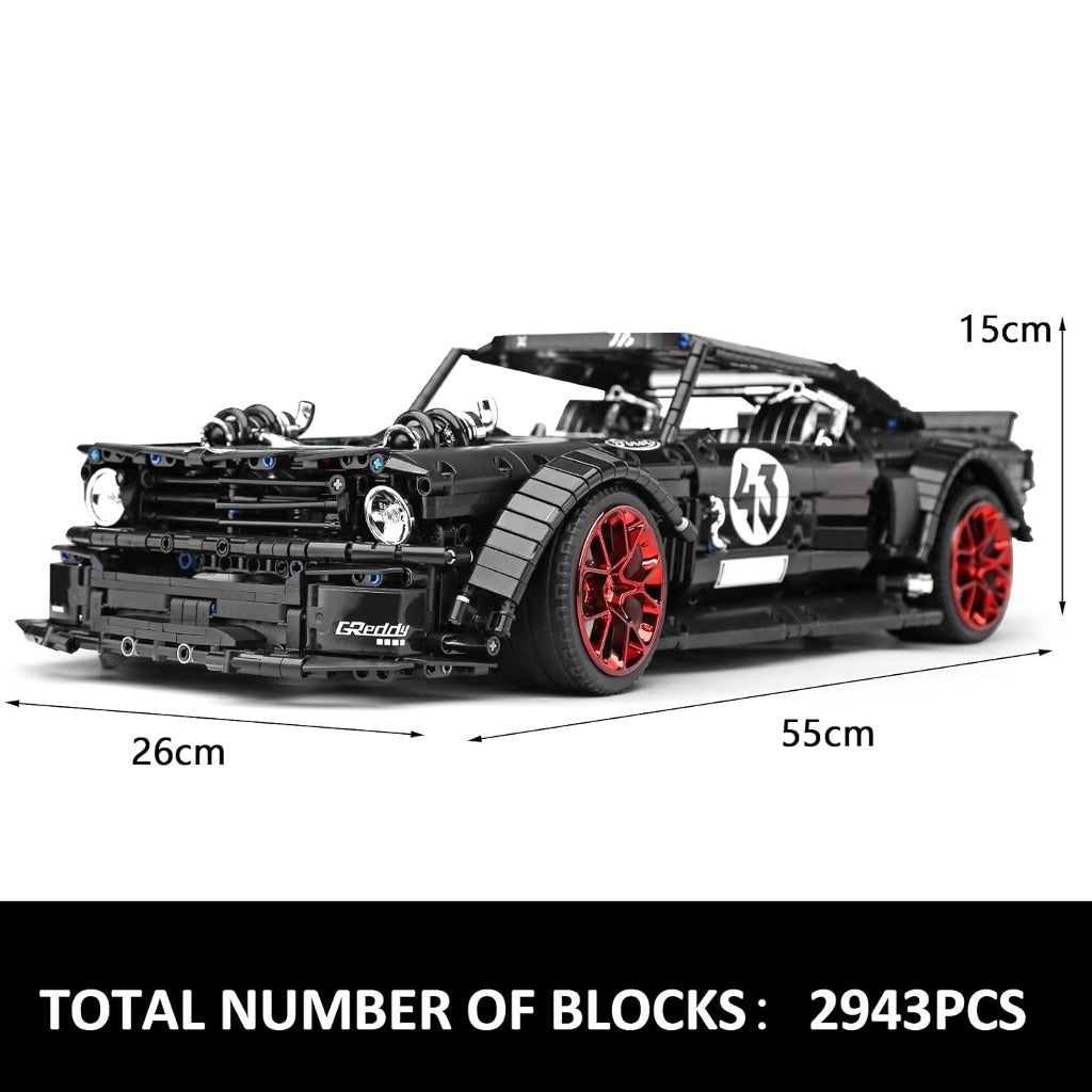 Mould King Mustang 1400BHP Sports Car (13108S) building set - view 5