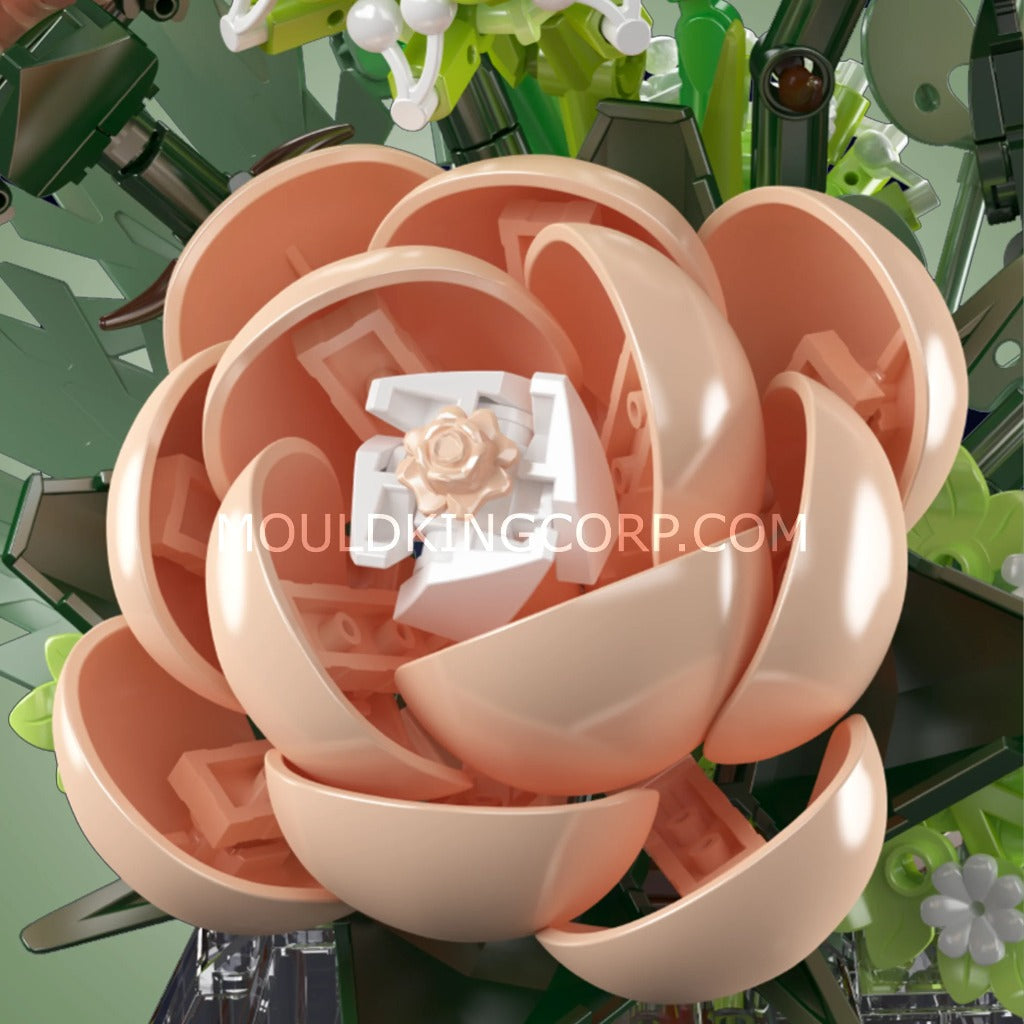 Mould King White Rose Flower Bouquet (24109) building set - view 2
