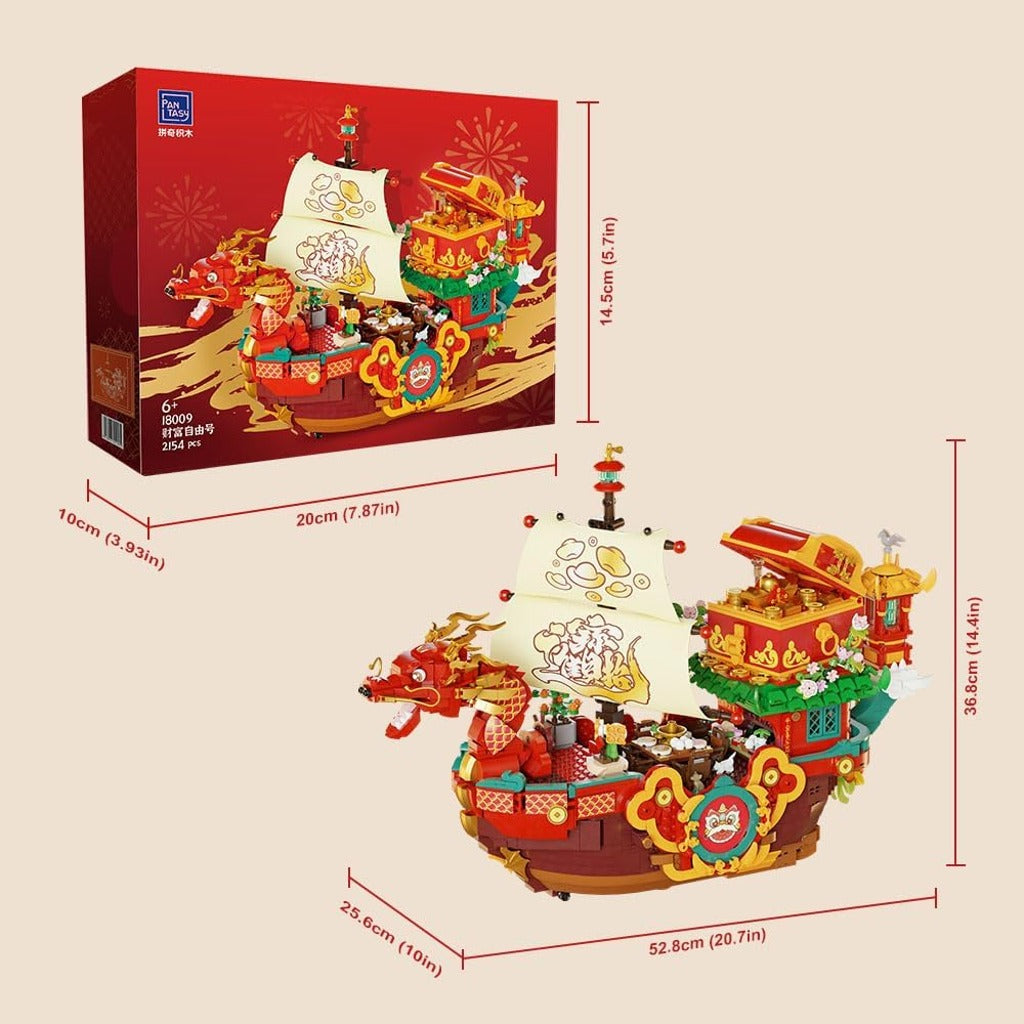 Pantasy Fortune Dragon Ship (18009) building set - view 6