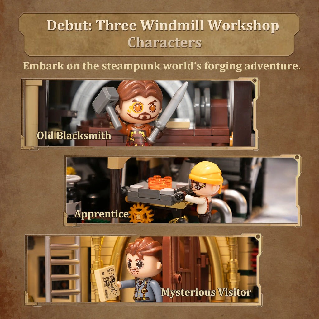Pantasy Steampunk Windmill Workshop (85026) building set - view 7