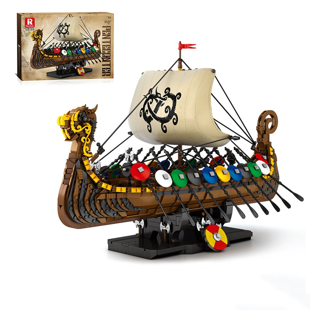 Reobrix Penteconter Viking Longship Historical (66101) building set - view 6